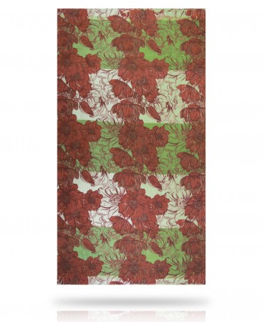 Палантин Женский SN40-GRANDE.FLEUR/BLEU.CIEL